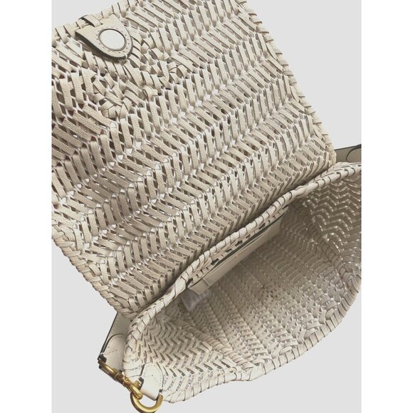 Anya Hindmarch Neeson Tassel Shoulder Bag Capra Leather Chalk White - Picture 11 of 13